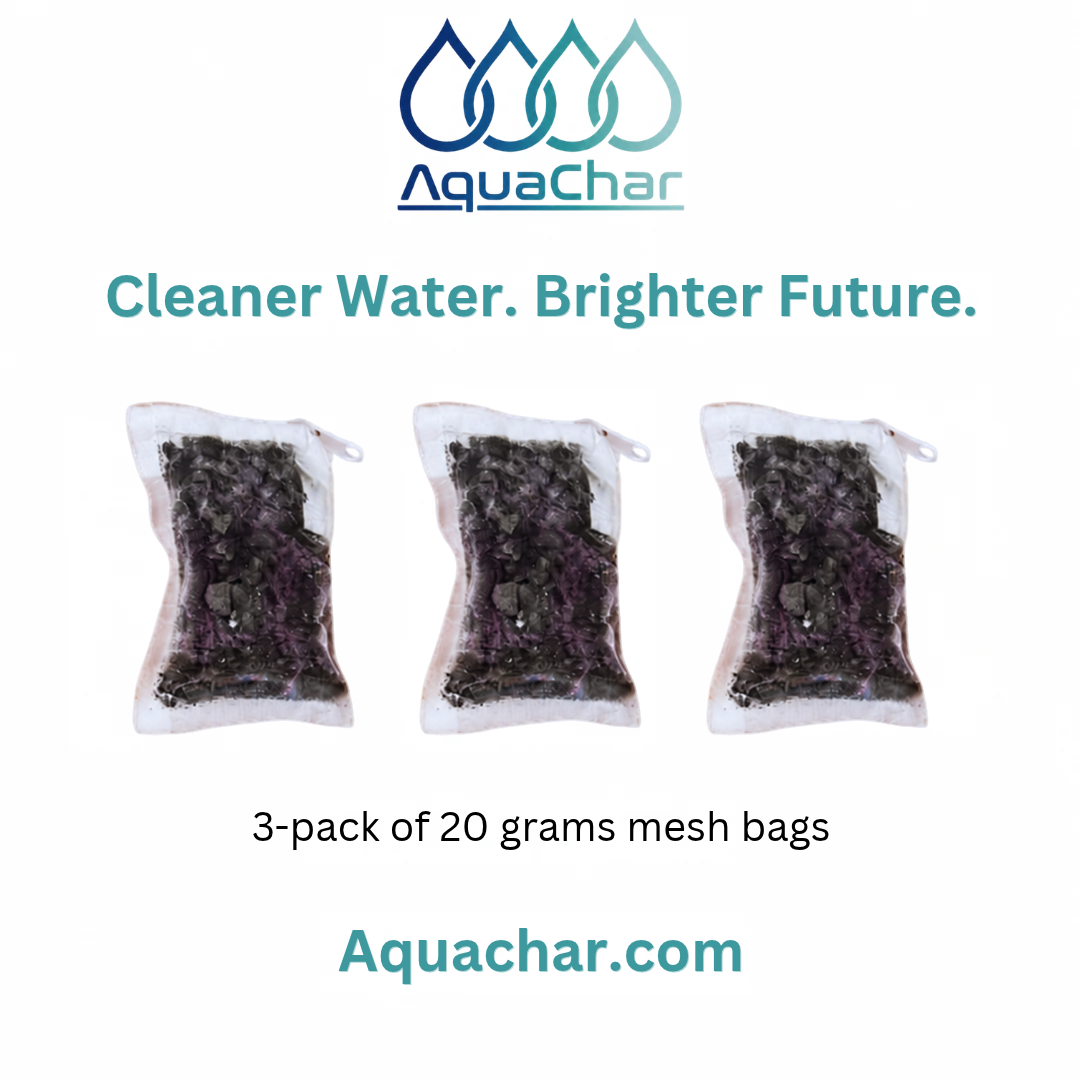 AquaChar 3-pack: three 20 gram mesh bags of filter media